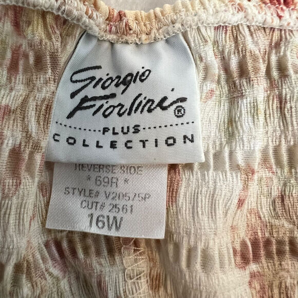 VTG Cottagecore Midi Dress Womens 16W Floral Sheer Stretch Boho Romantic Y2K - Picture 7 of 12